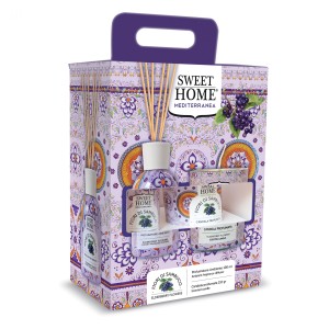 SWEET HOME ŚRÓDZIEMNOMORSKI PREZENT 100ML ODŚWIEŻACZ I ŚWIECA Z KWIATU BZU CZARNEGO 110GR