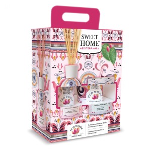 SWEET HOME ŚRÓDZIEMNOMORSKI ODŚWIEŻACZ POWIETRZA PREZENT 100ML I ŚWIECA FICO D'INDIA 110GR