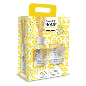 SWEET HOME ŚRÓDZIEMNOMORSKI PREZENT ODŚWIEŻACZ POWIETRZA 100ML I ŚWIECA 110GR HELICHRYSUM ITALIC