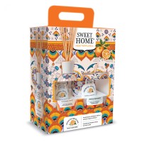 SWEET HOME ŚRÓDZIEMNOMORSKI ODŚWIEŻACZ PREZENTOWY 100ML I ŚWIECA 110GR NAVELINA POMARAŃCZOWA